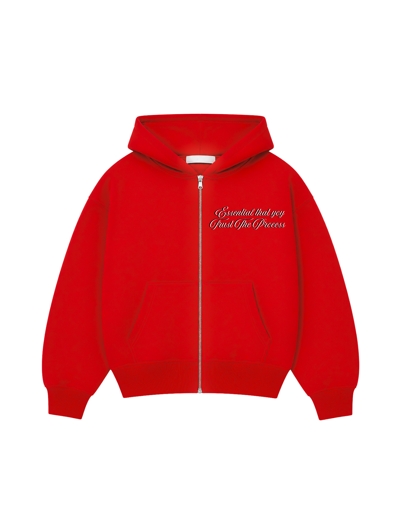 Trust The Process- Hoodie zip Clásico red
