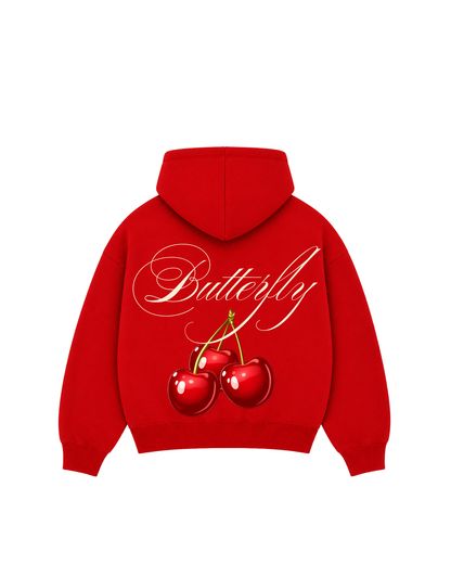 Cherry - Hoodie zip Clásico red