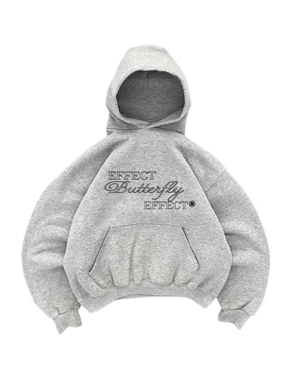 Hoodie  butterfly effect modelo mangas globo gris