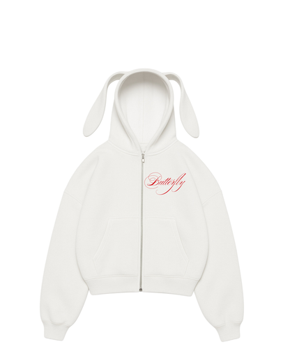 Cherry - Hoodie Bunny white
