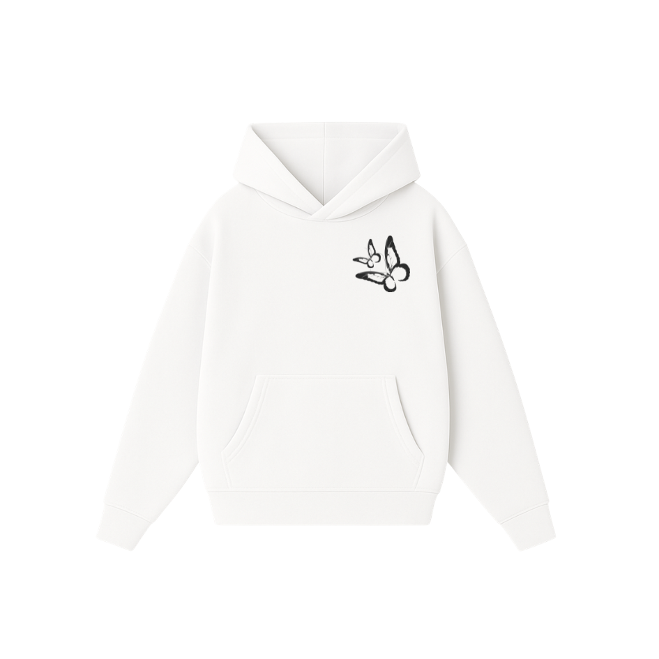 Effect Butterfly -Hoodie Clásico white