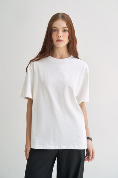 t-shirt basic blanca modelo recto